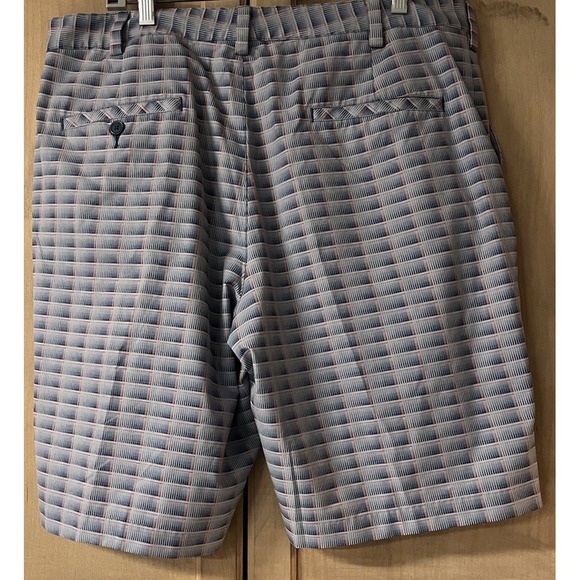 Mens Adidas Athletic Golf Shorts Size 36 Plaid Polyester ClimaLite - Picture 3 of 8